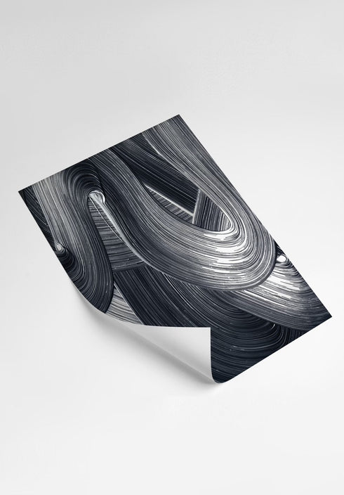 Pennellate Argento Reale Set Di 6 Poster 50x70cm